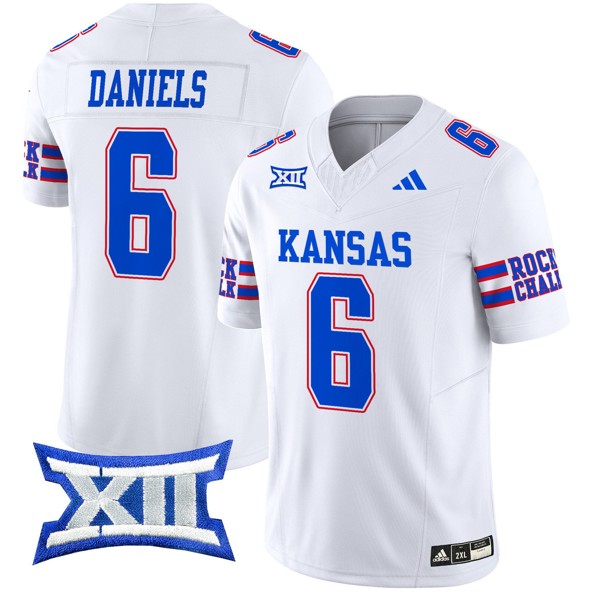 Men Kansas Jayhawks #6 Daniels White 2024 Vapor Limited NCAA Jersey->indianapolis colts->NFL Jersey